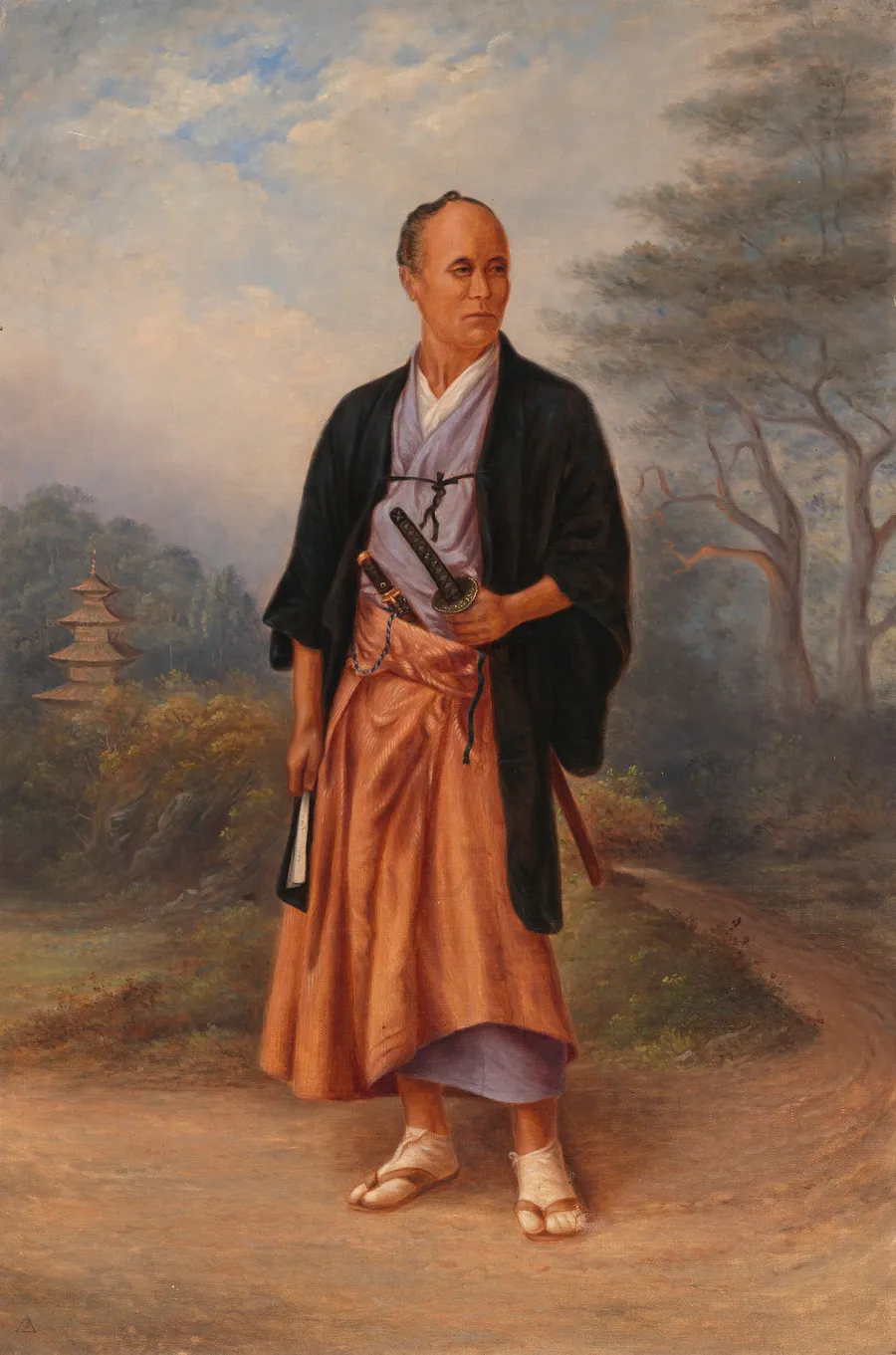 Japanese Man by Antonion Zeno Shindler, 1813 Bulgaria-died Washington, DC 1899