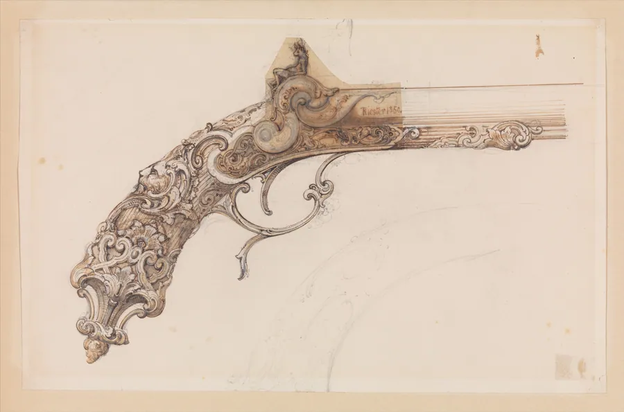Design for a Percussion Pistol by Martin Riester