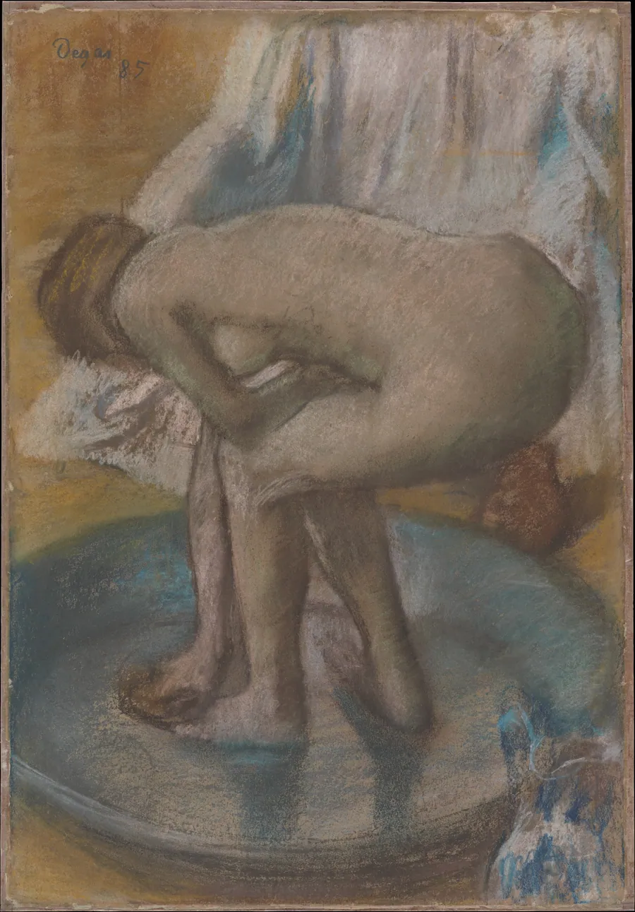 Woman Bathing in a Shallow Tub by Edgar Degas