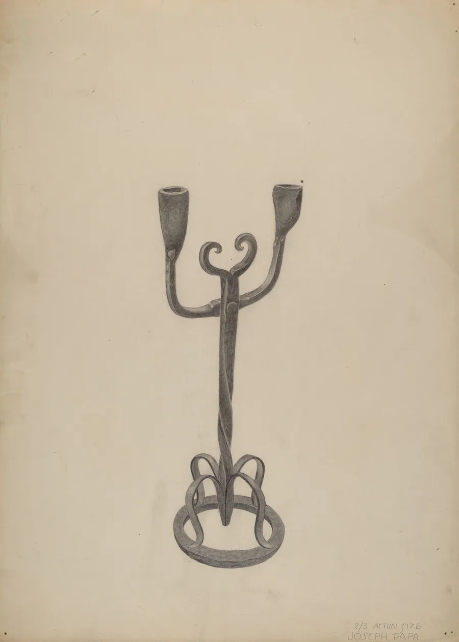 Iron Candlestick by Joseph Papa