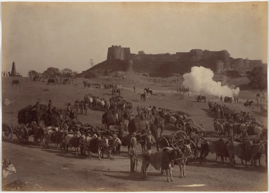 Jhansi Fort and Elephant Battery by Raja Deen Dayal