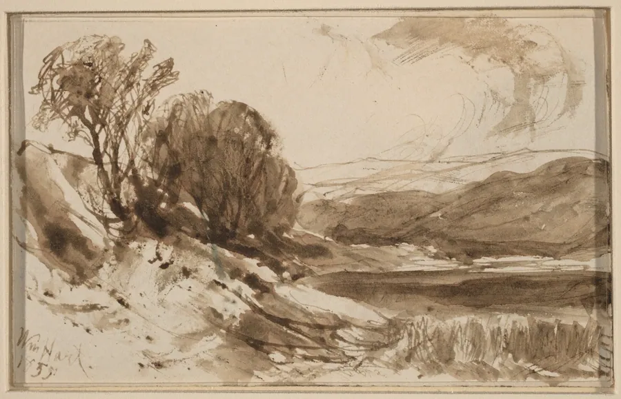Hilly Landscape with Trees by William Hart