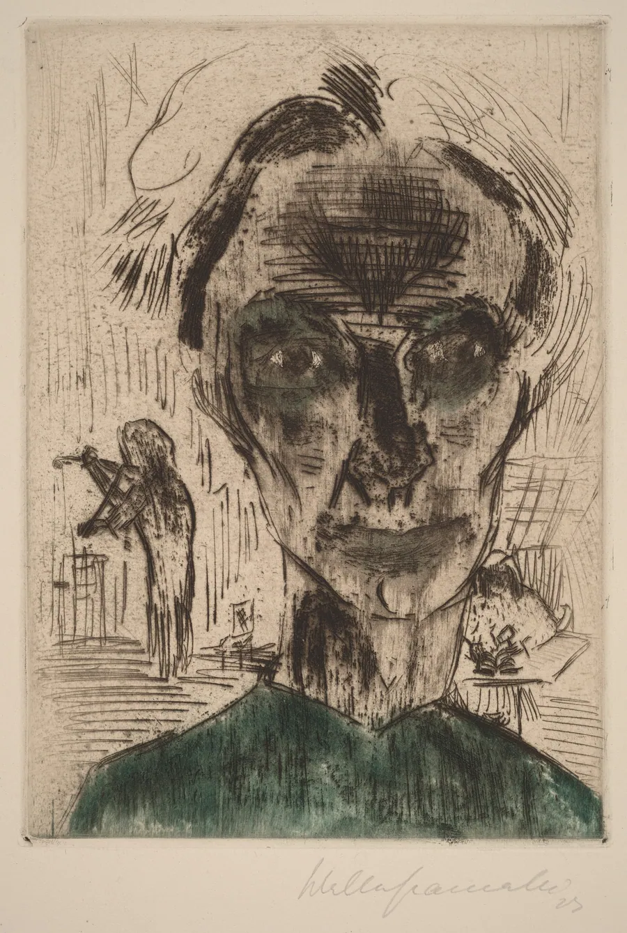 Man in a Room, Self-portrait by Walter Gramatté
