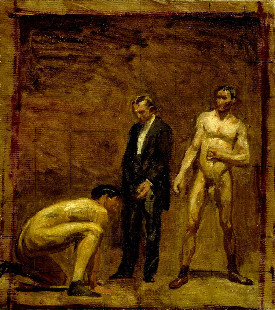Study for "Taking the Count" by Thomas Eakins, American, b. Philadelphia, Pennsylvania, 1844–1916