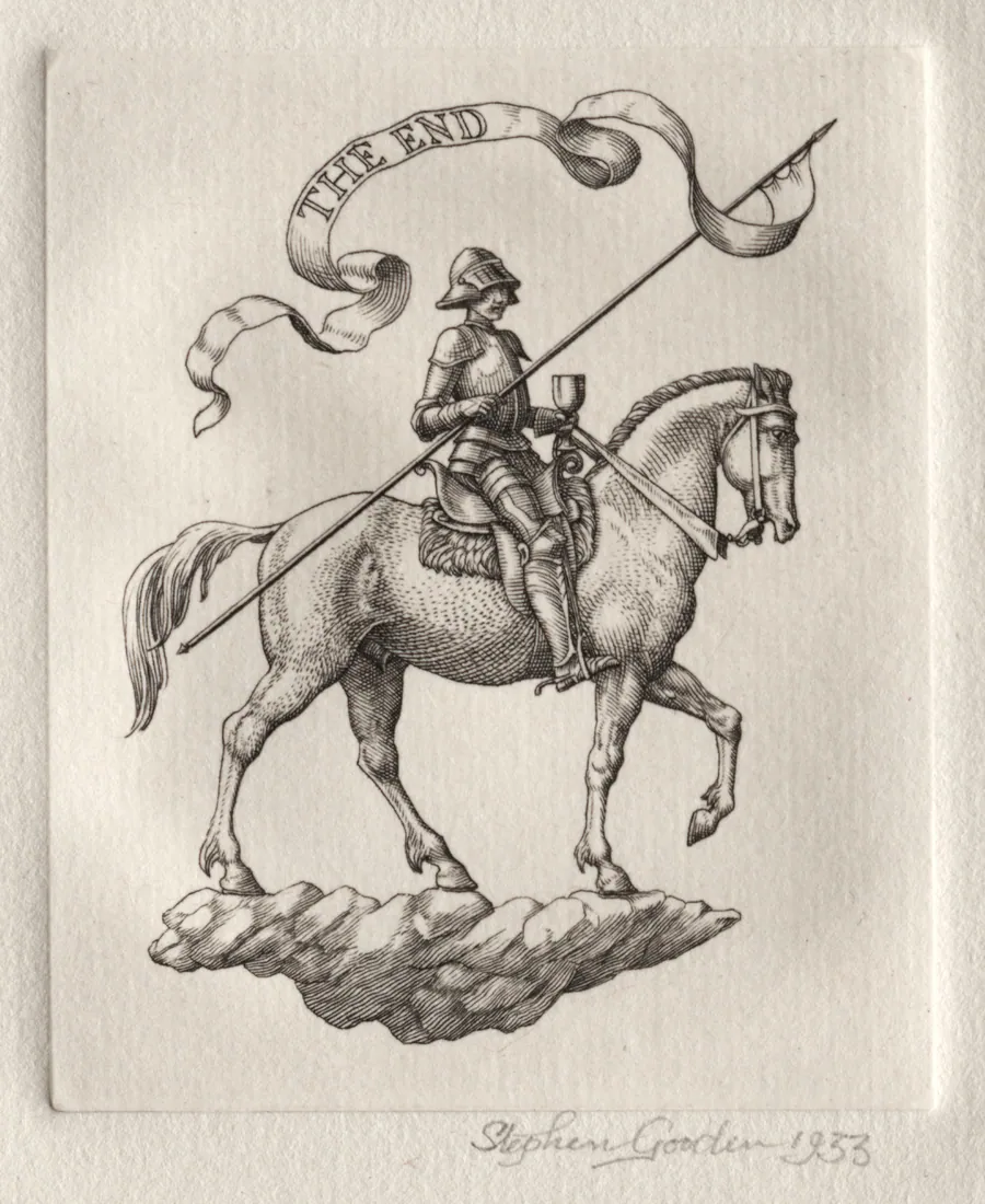 Illustration for "Peronnik the Fool":  Tailpiece by Stephen Gooden