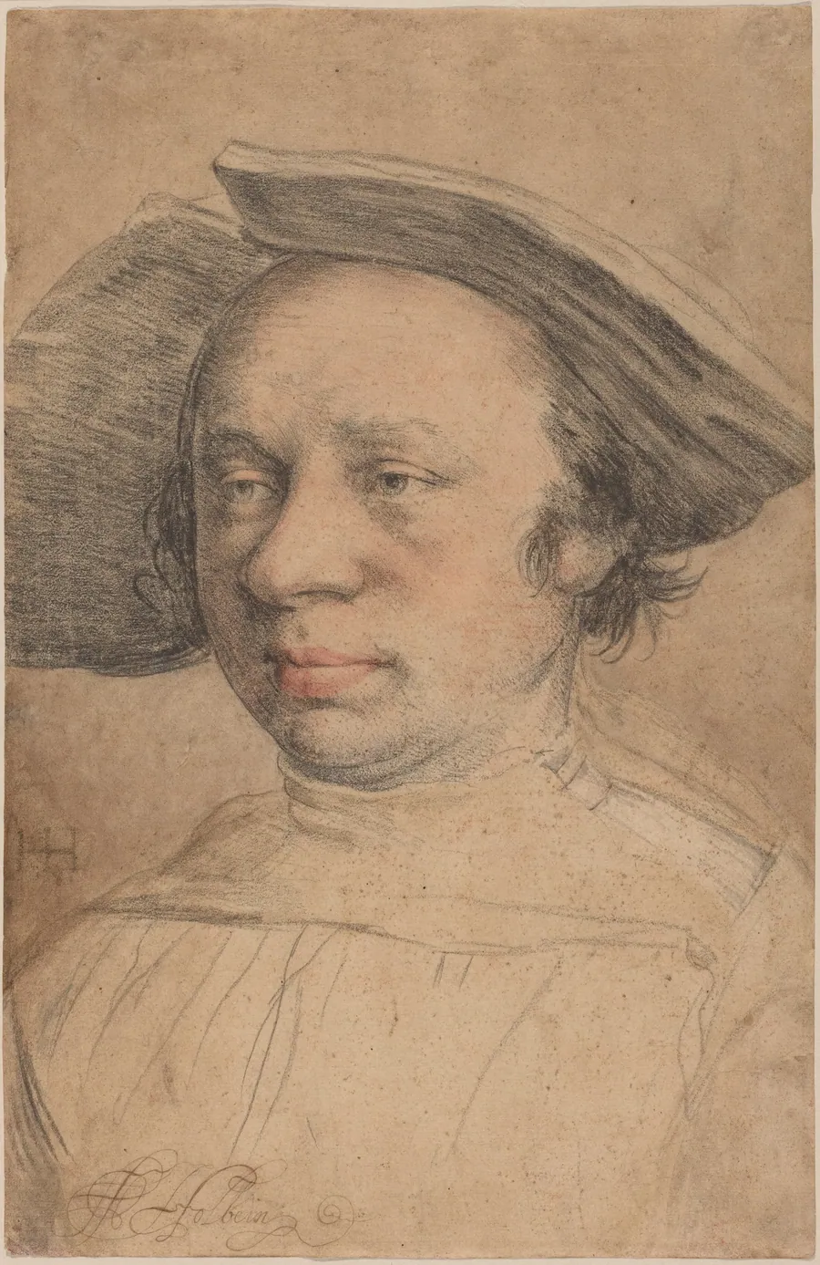 Portrait of a Man in a Broad-Brimmed Hat by Swiss 16th Century