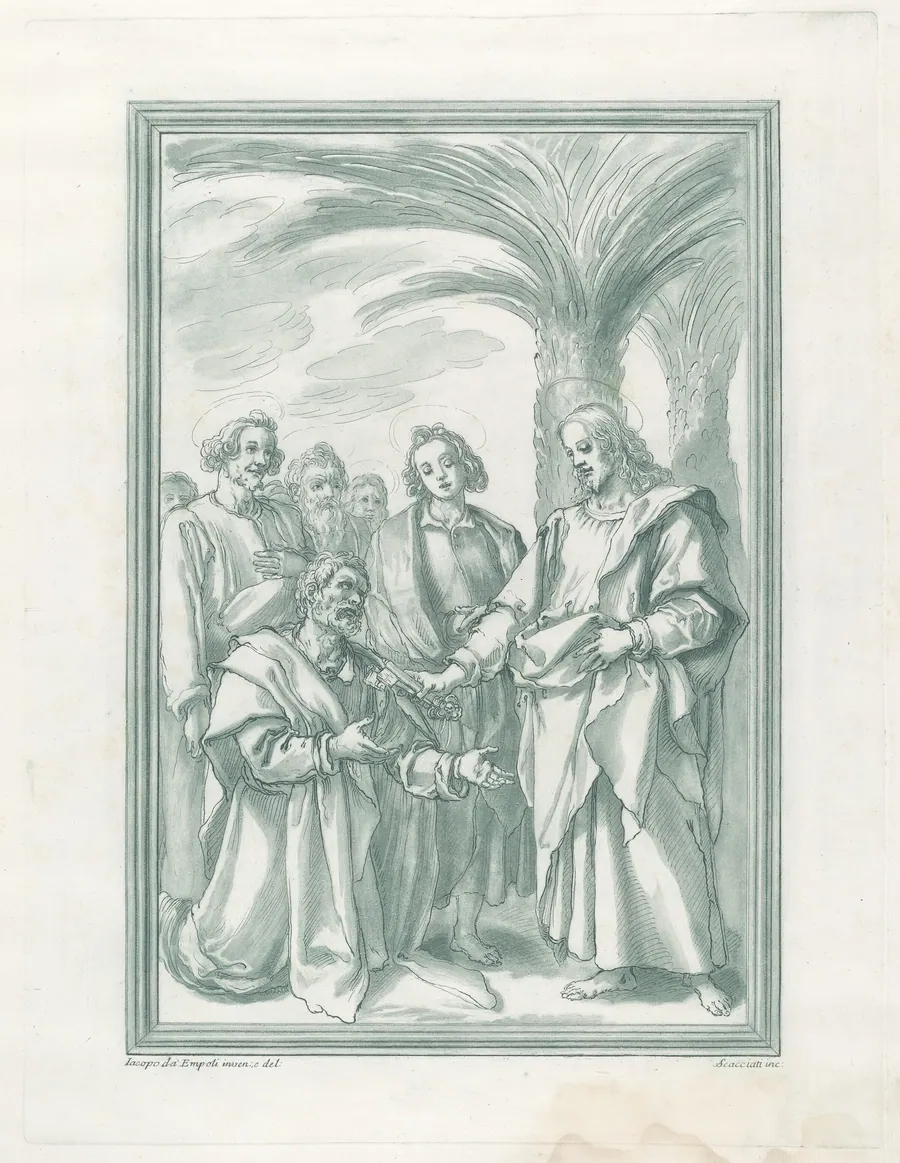 Christ Consigning the Keys to Saint Peter by Andrea Scacciati
