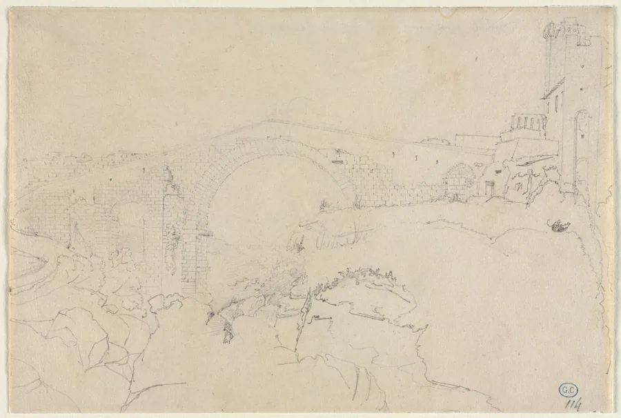 The Ponte dell'Abbadia at Vulci by Jean-Auguste-Dominique Ingres