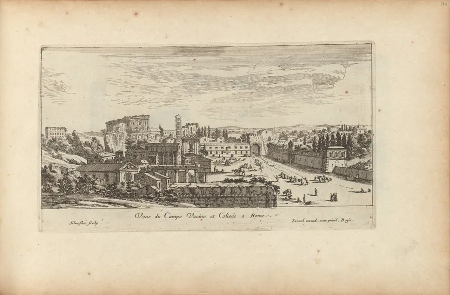Veue du Campo Vacine et Colisée a Rome by Israël Silvestre