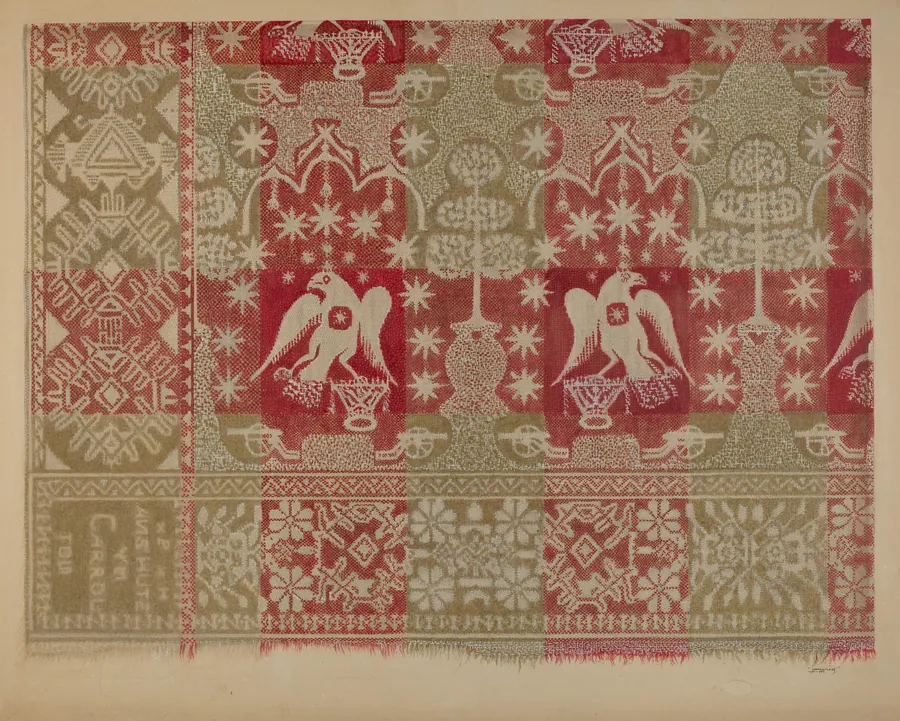 Commemorative Coverlet by John Wilkes