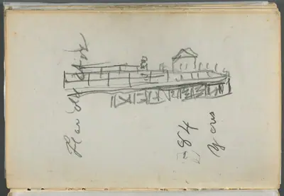 Sketchbook, The Dells, N° 127, page 186: Dock