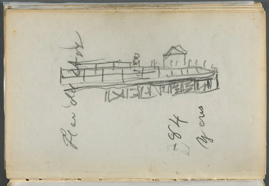 Sketchbook, The Dells, N° 127, page 186: Dock by Maurice Prendergast