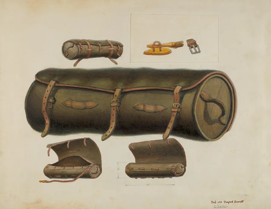 Rolled Leather Knapsack by B. Berndt