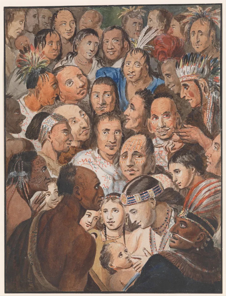 Tableau of Indian Faces by John Lewis Krimmel