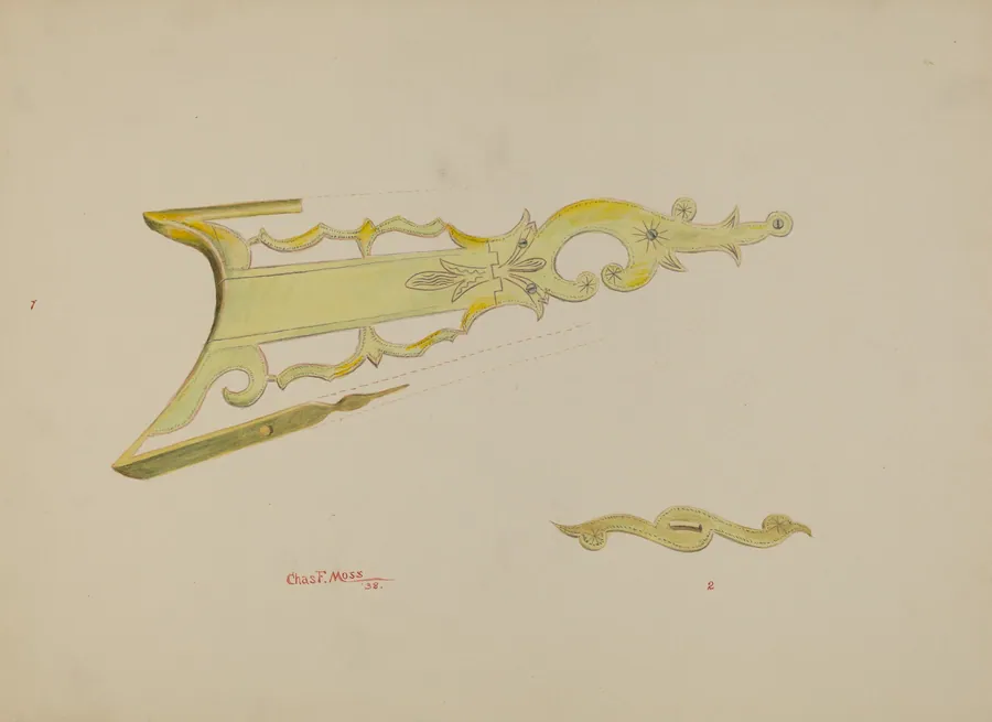 Patch Pocket, Butt Plate & Stock on Ky. Rifle by Charles Moss