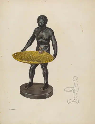 Nubian with Cotton Basket Card Tray