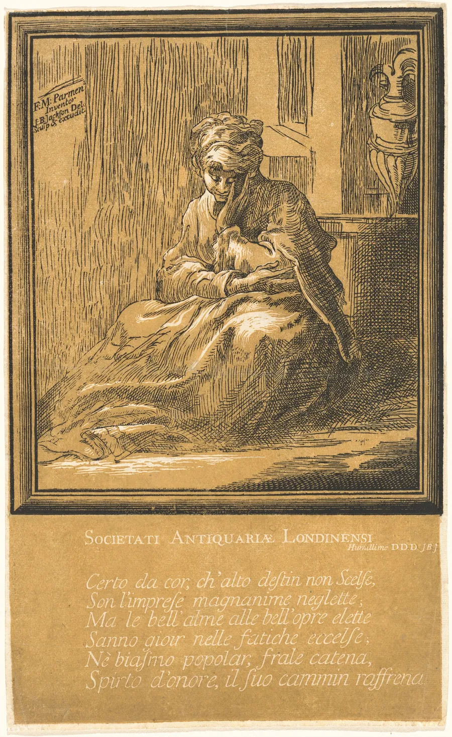 Woman Meditating by John Baptist Jackson