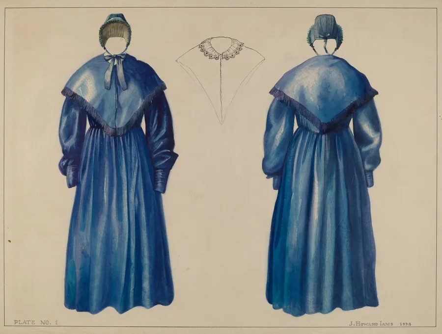 Dress (Front and Back View) by J. Howard Iams
