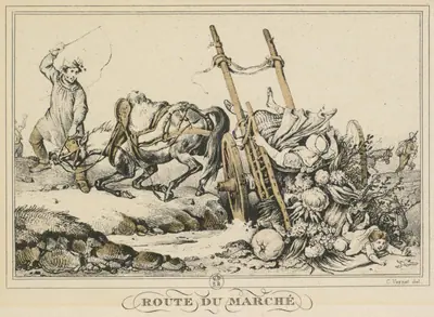 Scenes of Daily Life, Roads and Paths: Road to Market (Scènes de la vie quotidienne, Routes et Chemins: Route du Marché)