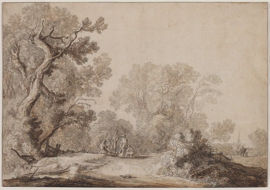 Peasants at the Edge of a Wood by Jacob van Mosscher