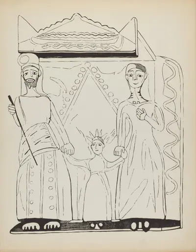 Plate 28: The Holy Family: From Portfolio "Spanish Colonial Designs of New Mexico"