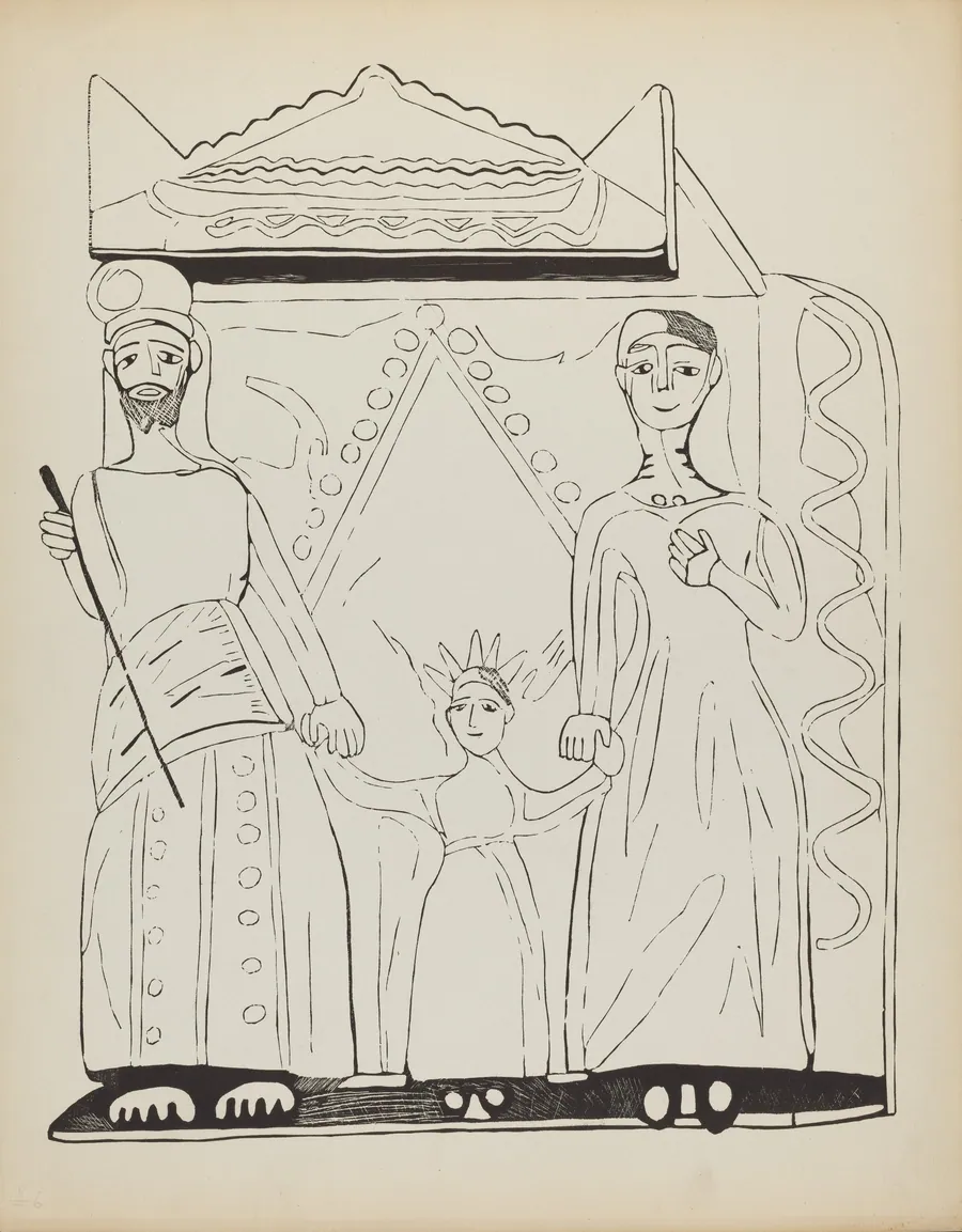 Plate 28: The Holy Family: From Portfolio "Spanish Colonial Designs of New Mexico" by American 20th Century