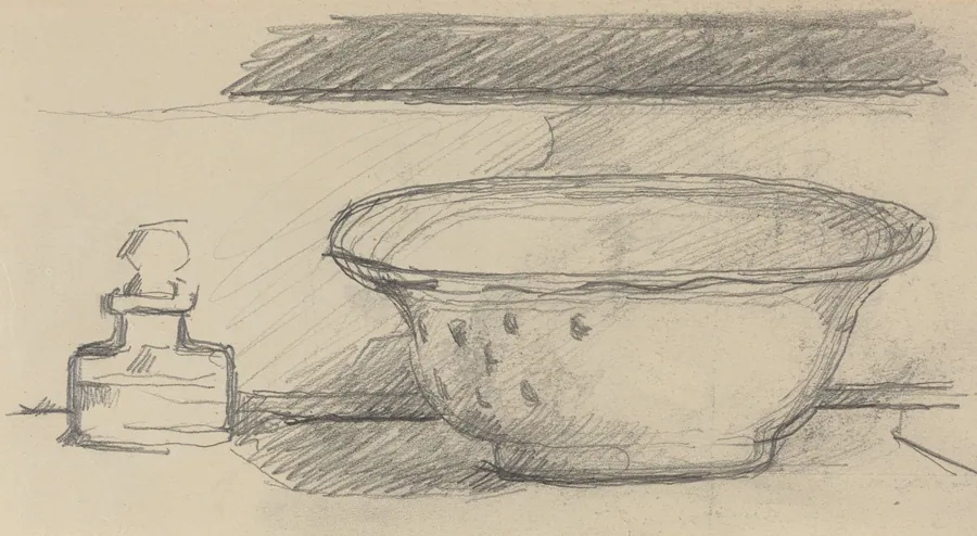 Wash Basin and Scent Bottle [recto] by Paul Cezanne