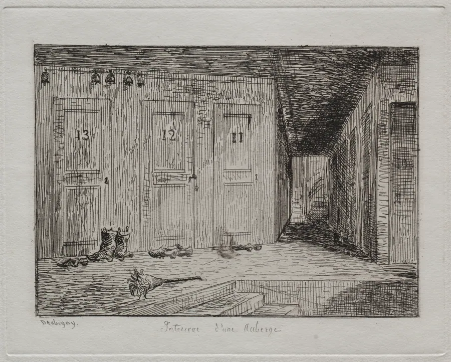 Interior of an Inn by Charles François Daubigny