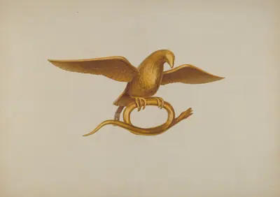Ornamental Carving: Eagle and Snake