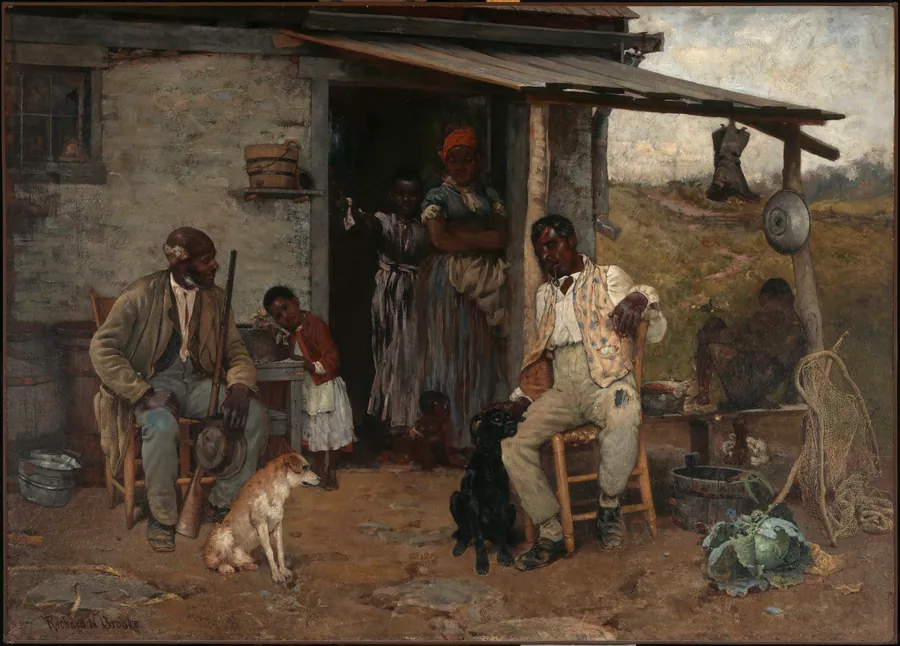 A Dog Swap by Richard Norris Brooke, born Warrenton, VA 1847-died Warrenton, VA 1920