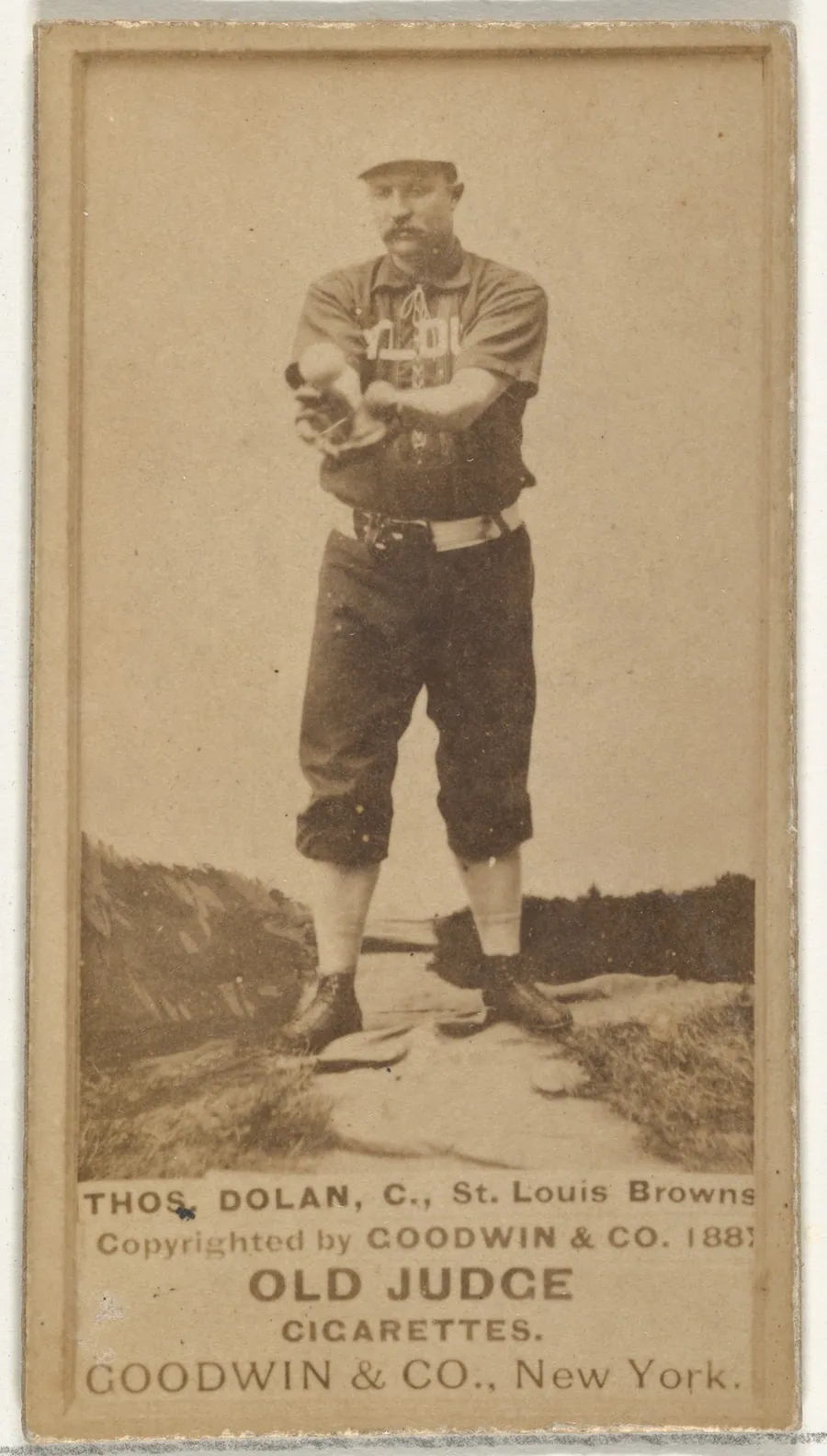 Thomas J. "Tom" Dolan, Catcher, St. Louis Browns, from the Old Judge series (N172) for Old Judge Cigarettes by Goodwin & Company