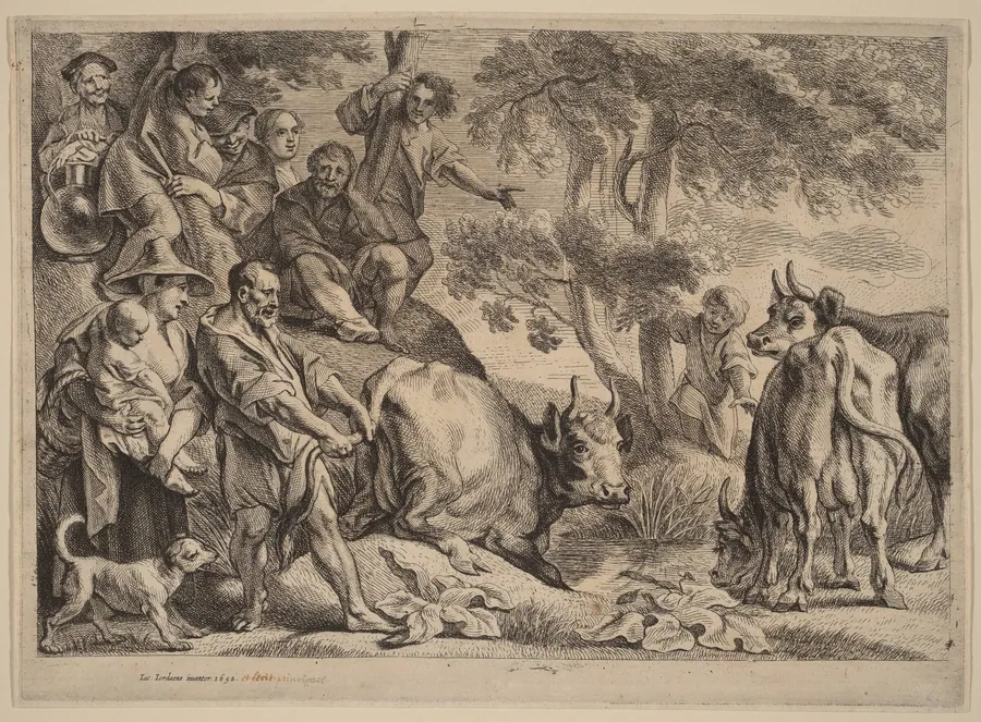 Thus the Master Pulls the Cow out of the Well by its Tail by Remoldus Eynhoudts
