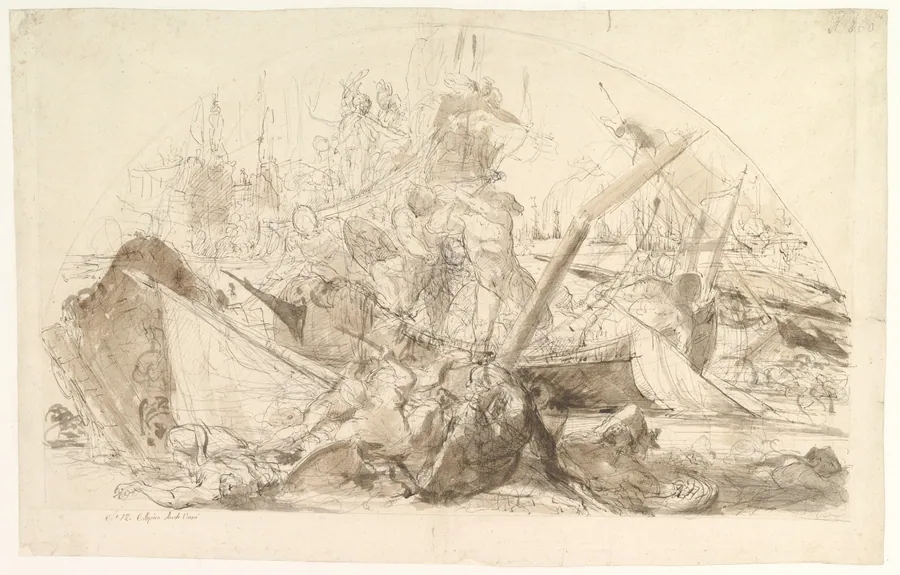 The Naval Battle of Meloria by Giovanni David