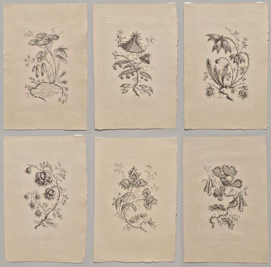 Persian Flowers by Jean Baptiste Pillement