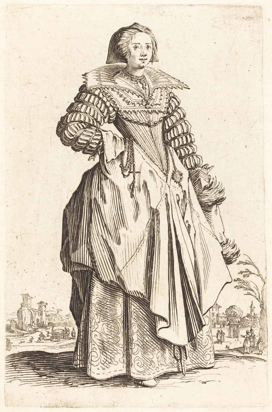 Noble Woman with Large Collar by Jacques Callot