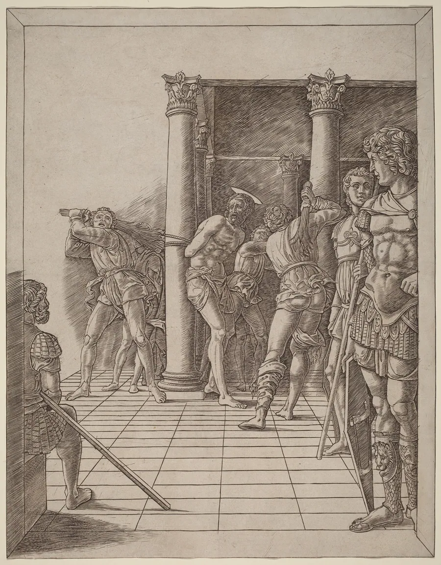 Flagellation of Christ, with the Pavement by Andrea Mantegna