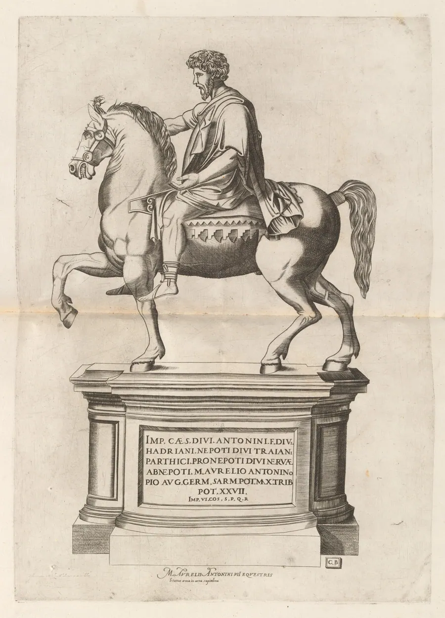 Equestrian Statue of Marcus Aurelius by Monogrammist CB
