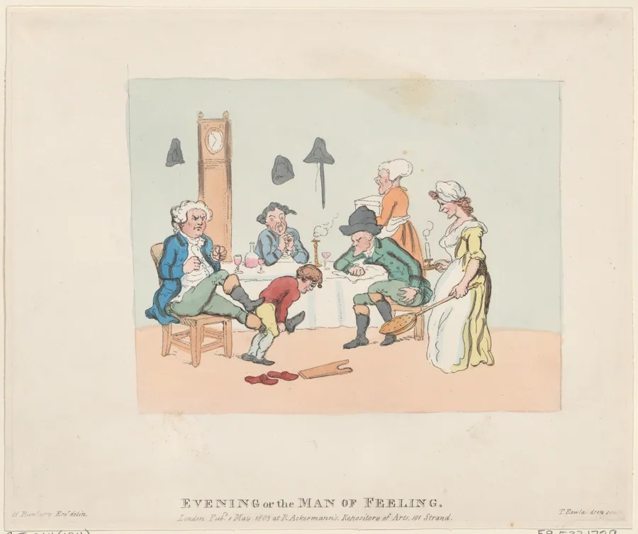 Evening, or, the Man of Feeling by Thomas Rowlandson