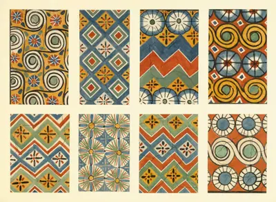 Eight Ceiling Patterns, Tomb of Nebamun and Ipuky