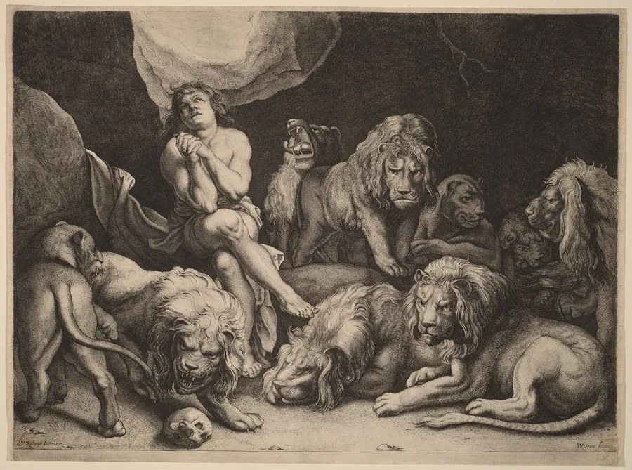 Daniel in the Lions' Den by Willem van der Leeuw