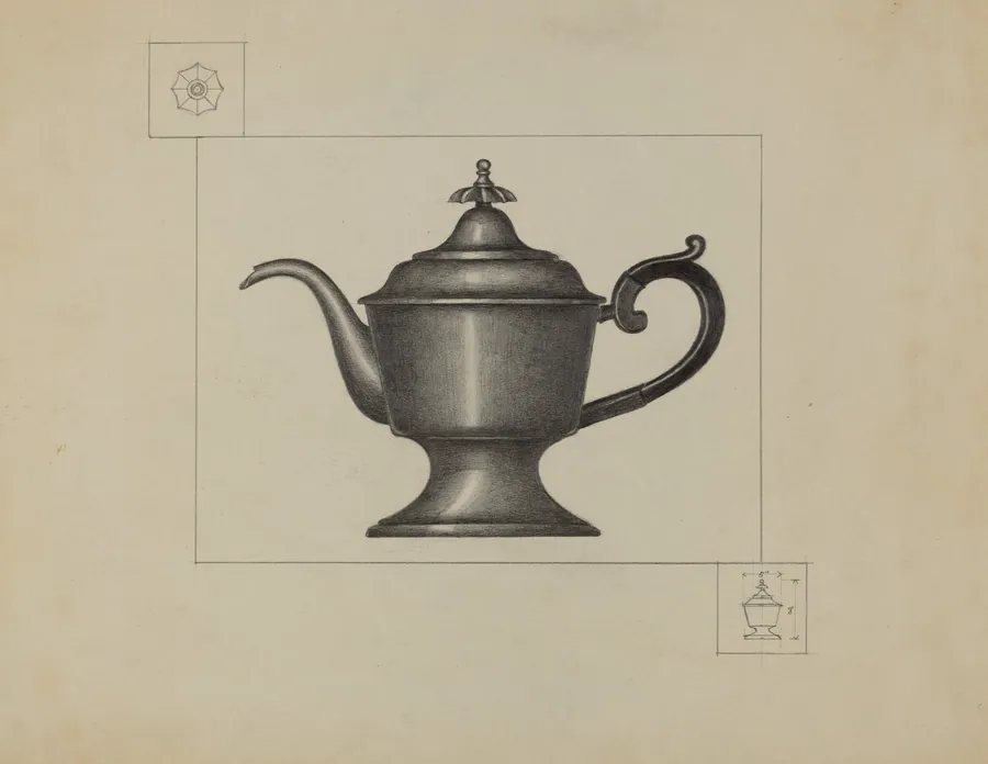 Pewter Coffee Pot by Herman Bader