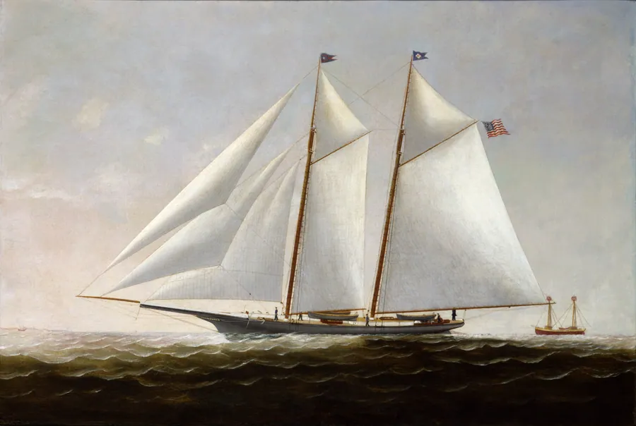 The Yacht America by Charles S. Raleigh, born Gloucester, England 1830-died Bourne, MA 1925