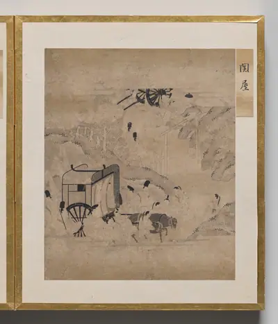 Gatehouse from Album of Illustrations for the Tale of Genji