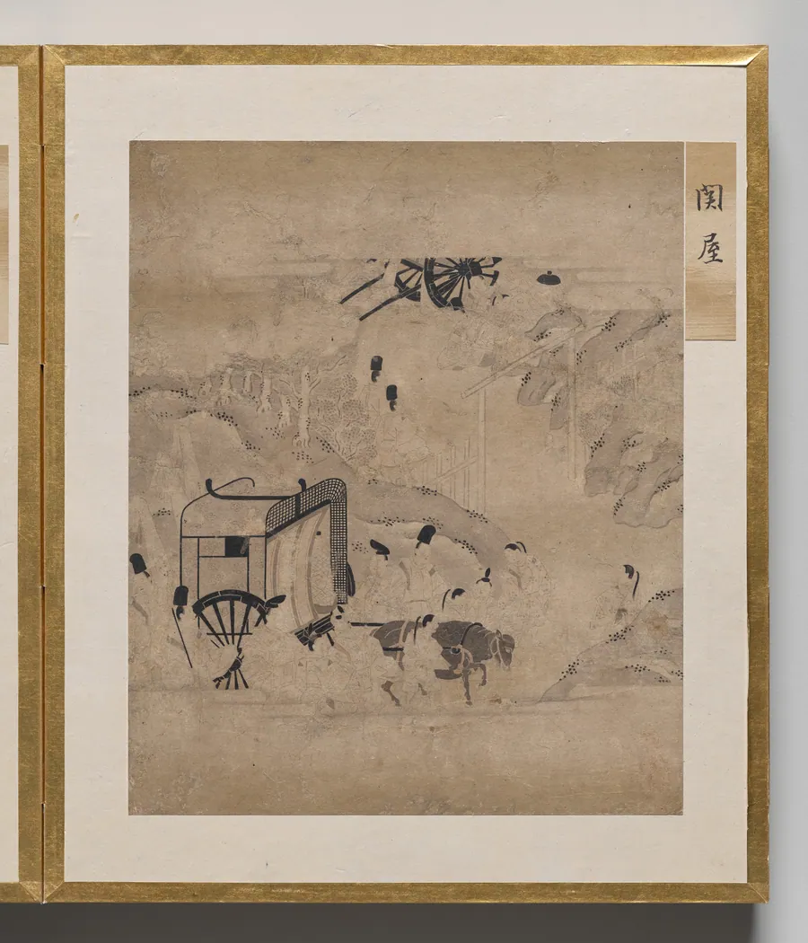 Gatehouse from Album of Illustrations for the Tale of Genji