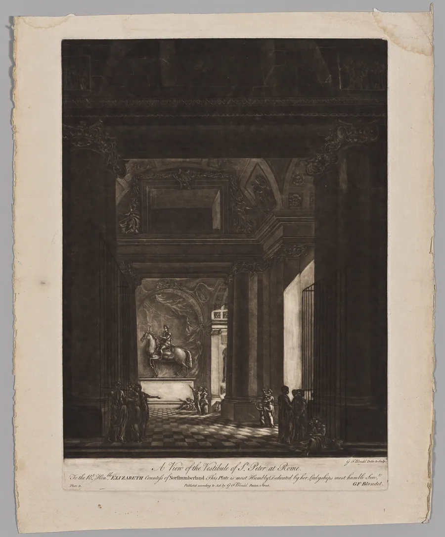 A View of the Vestibule of St. Peter at Rome by Georges Francois Blondel
