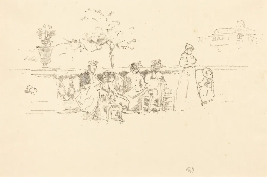 The Terrace, Luxembourg by James McNeill Whistler