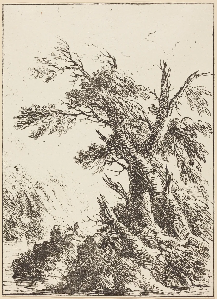Landscape with Old Trees by Water by Henry Richard Greville, 3rd earl of Warwick