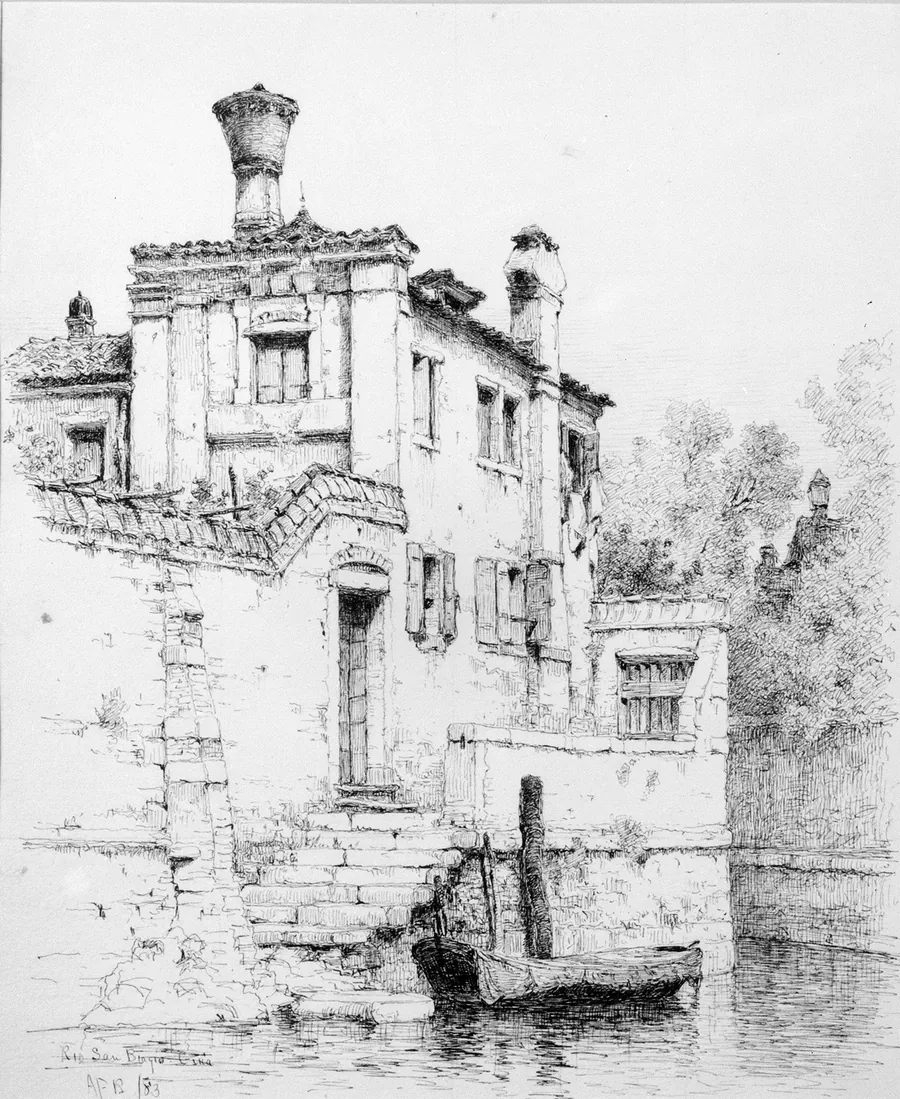 Rio San Biago, Venice by Andrew Fisher Bunner