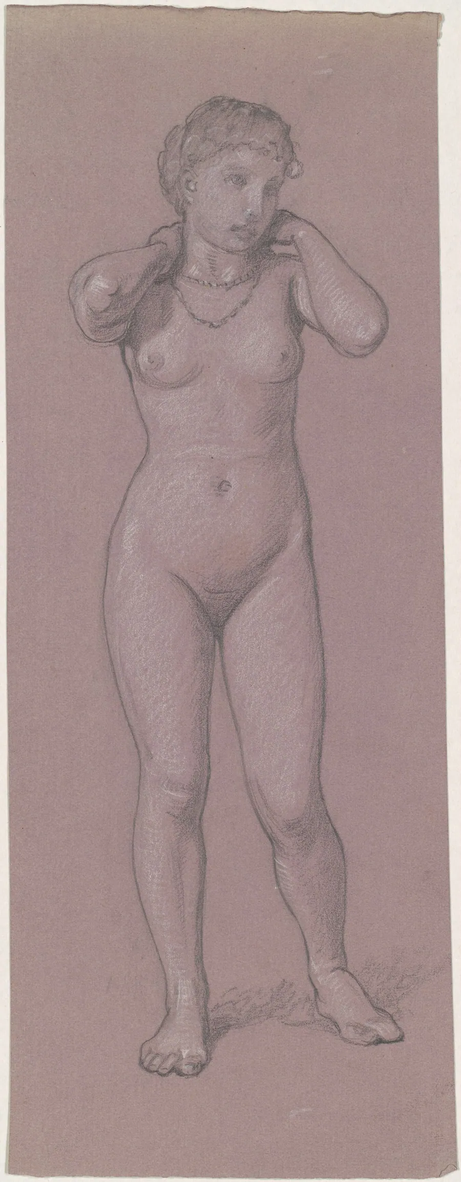 Female Nude with Necklace by Elihu Vedder