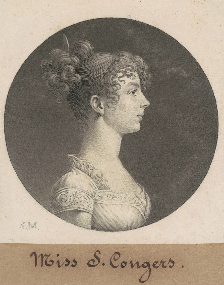 Sarah C. Conyers by Charles B. J. Févret de Saint-Mémin